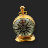 Solid Brass Vintage Desk Clock