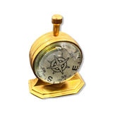 Solid Brass Vintage Desk Clock