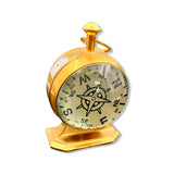 Solid Brass Vintage Desk Clock
