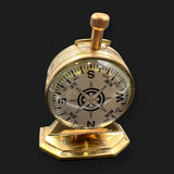Solid Brass Vintage Desk Clock
