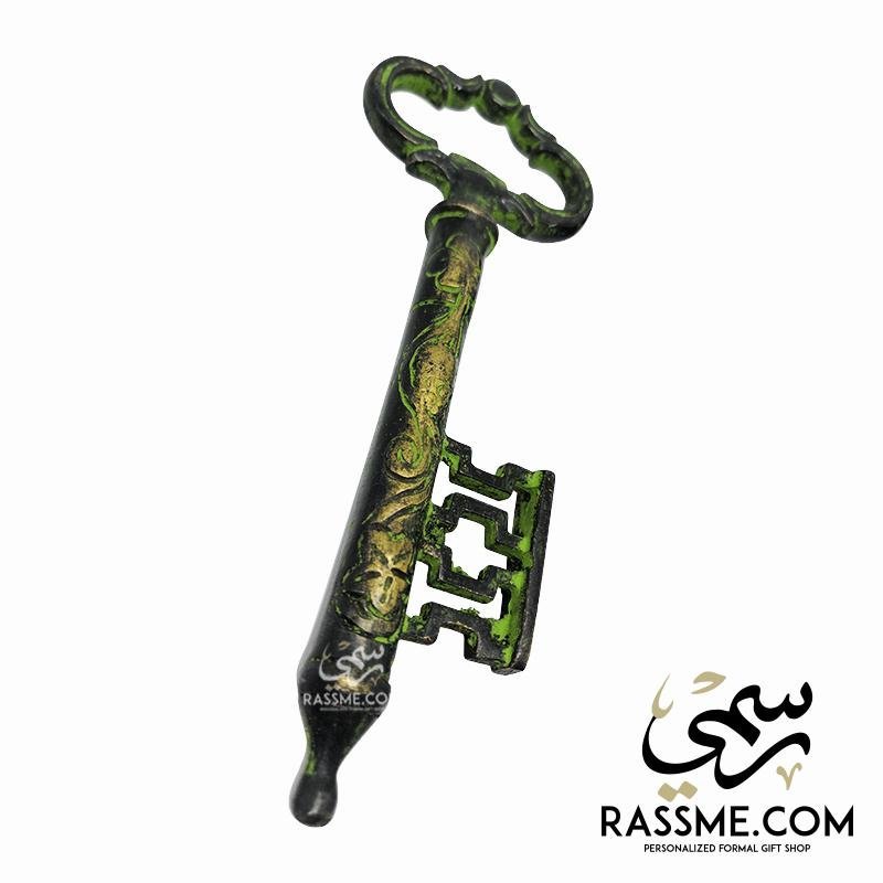 Solid Iron Indian Antique Turquoise Key