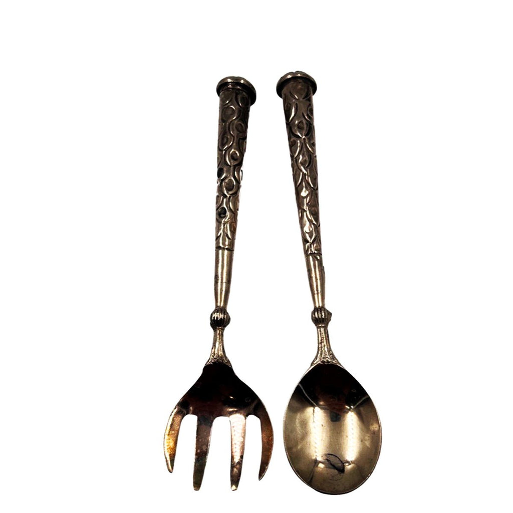 Spoon & Fork Décor White Metal