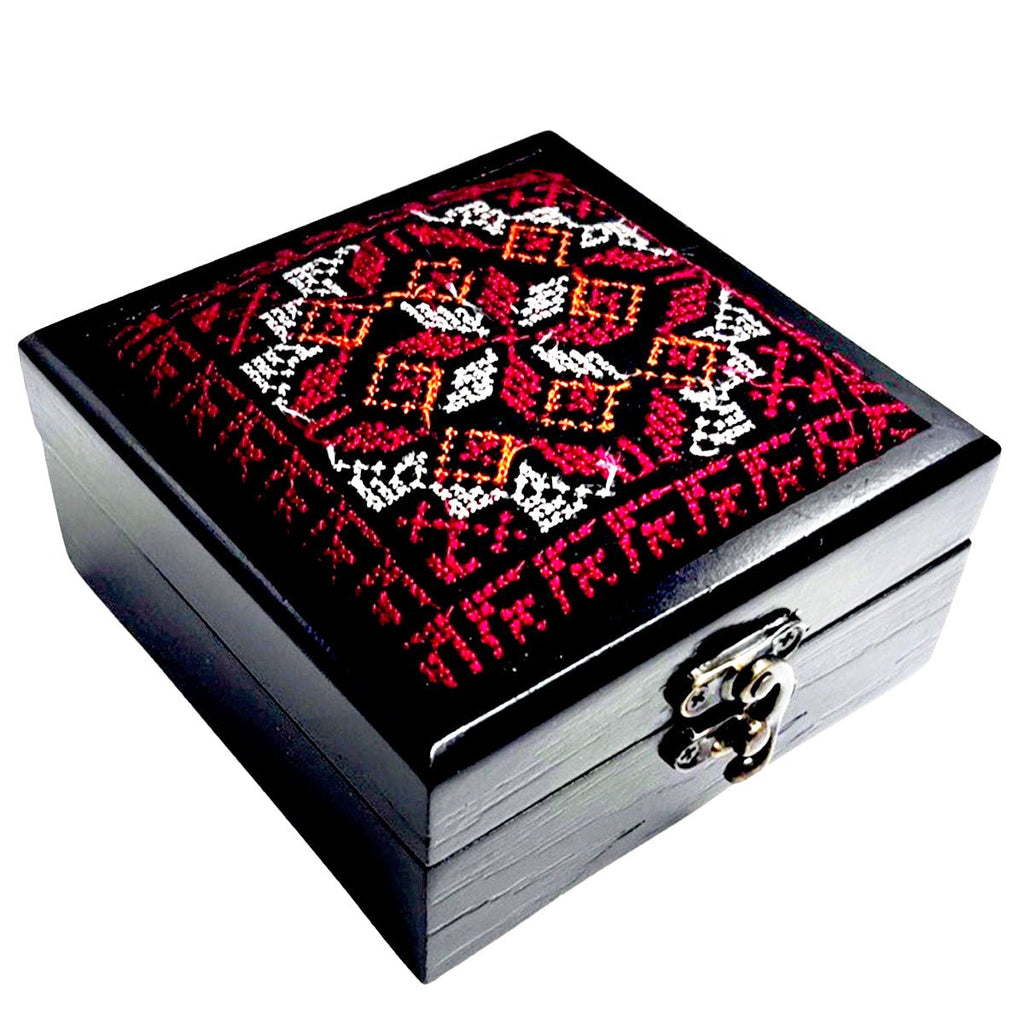 Tatreez Embroidered Wooden Box