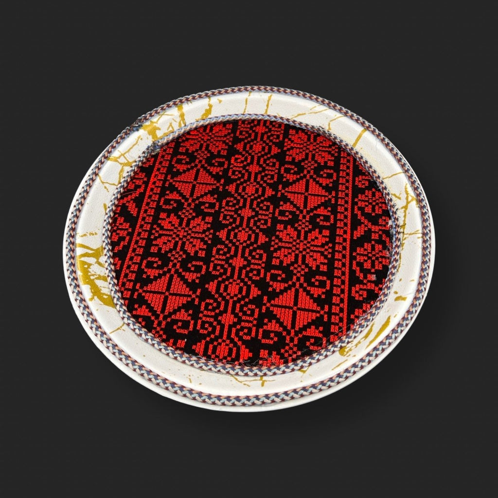 Tatreez Embroidery Round Tray