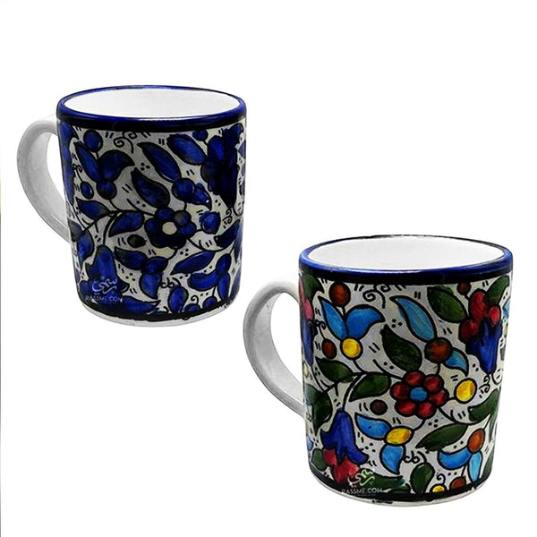 Tea / Herbal Mug Hand colored Ceramic
