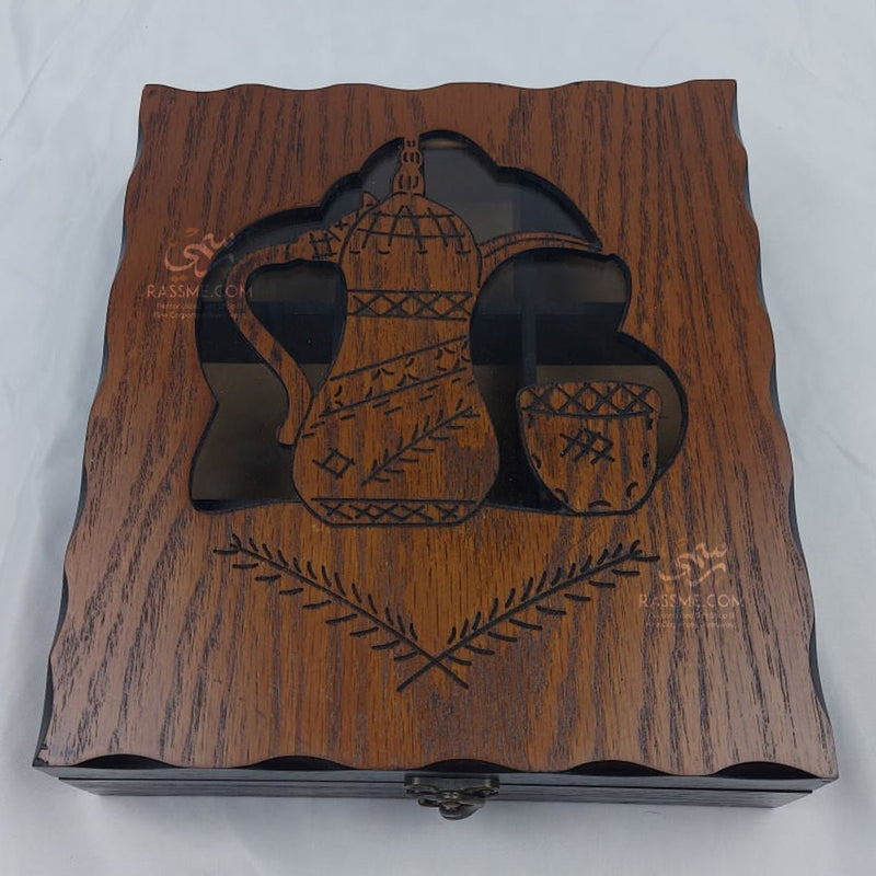 Wooden Tea Box Arabian Coffee Pot - صندوق شاي