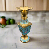 Thick Brass Vase Enamel Colors High Quality