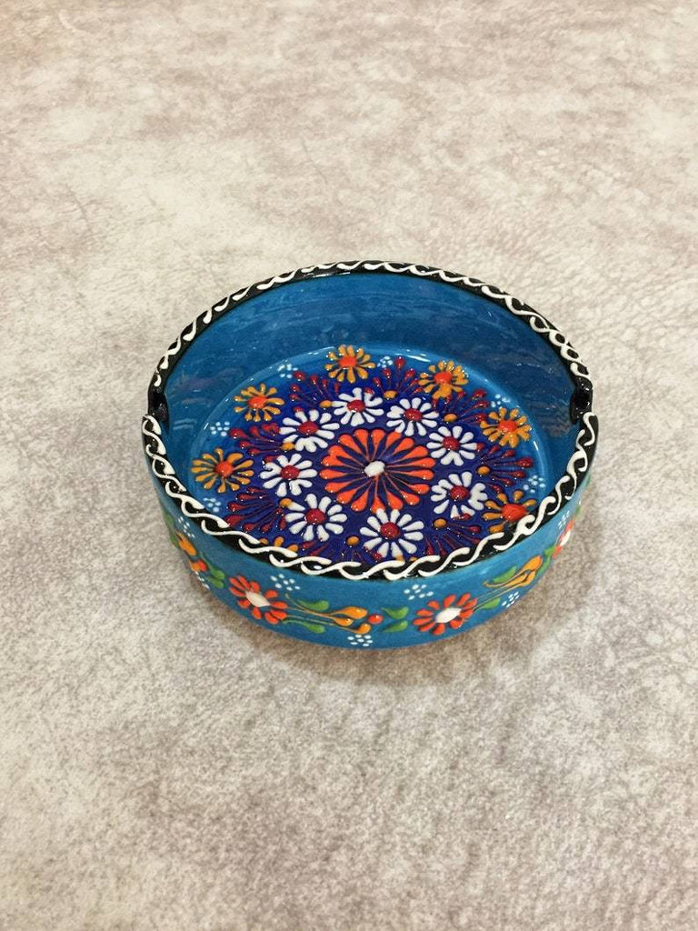 Handmade Ceramic Ashtray - Hand Painted Turkish Pottery
