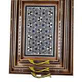 Tray Set Wood inlay Mother of Pearl Brass Handles