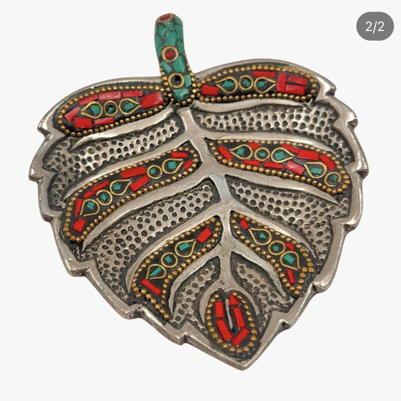 Tree Leaf Incense Stick Holder Tray Gemstone Ash Catcher