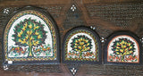 Real Stones Mosaics Tree Of Life Curved Wooden Frame Handcrafted