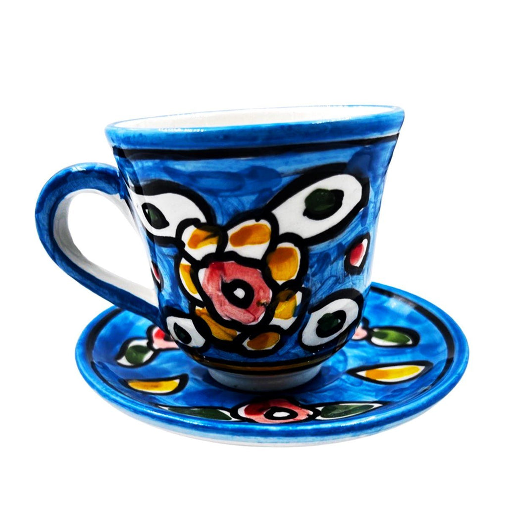 Turkish Coffee Ceramic Floral Colorful