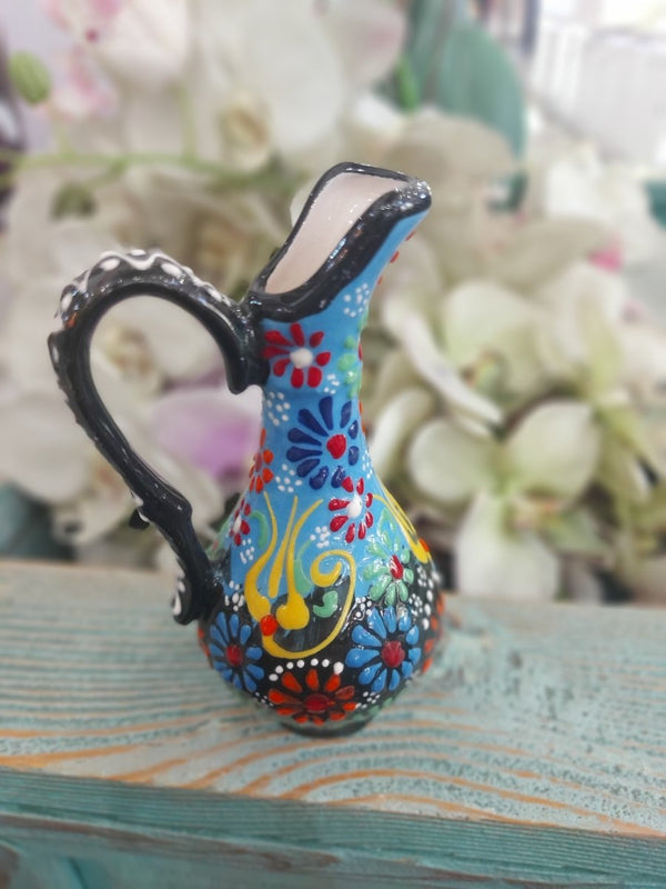 Turkish Ewer Pitcher IBRIK Handmade & Hand Painted Ceramic Home Decorative