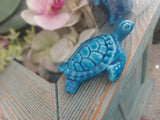 Turquoise Ceramic Turtles Home Decor Authentic Turkish Handmade Ornament