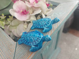 Turquoise Ceramic Turtles Home Decor Authentic Turkish Handmade Ornament