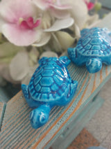 Turquoise Ceramic Turtles Home Decor Authentic Turkish Handmade Ornament