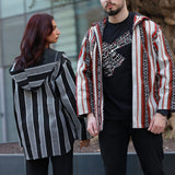 Unisex Sadu Jacket Bedouin Jacket Black And White
