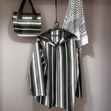 Unisex Sadu Jacket Bedouin Jacket Black And White