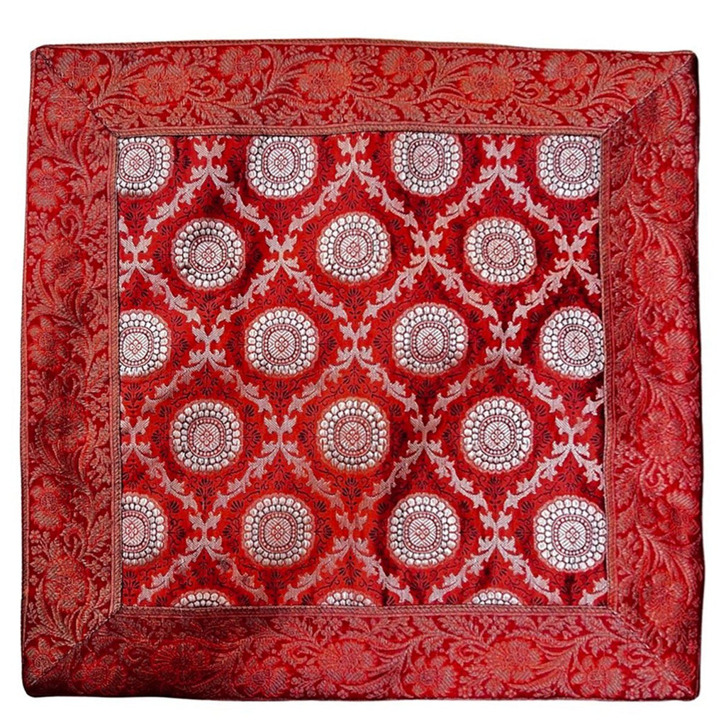 Velvet Soft Cushion Pillow Case Comfortable Throw Pillow Red Covers Silver