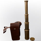 Victorian London Brass Telescope Multi Levels With Leather Bag