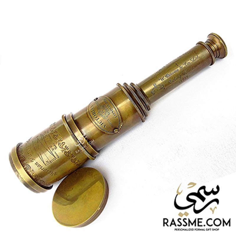 Victorian Solid Brass Telescope Multi Levels With Box - Free Engraving