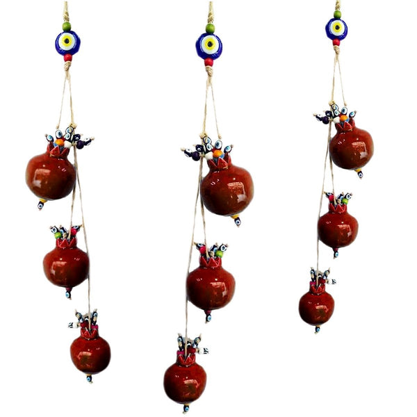Wall Hanging Pomegranate Evil Eye Ornament, Home Decor Accent