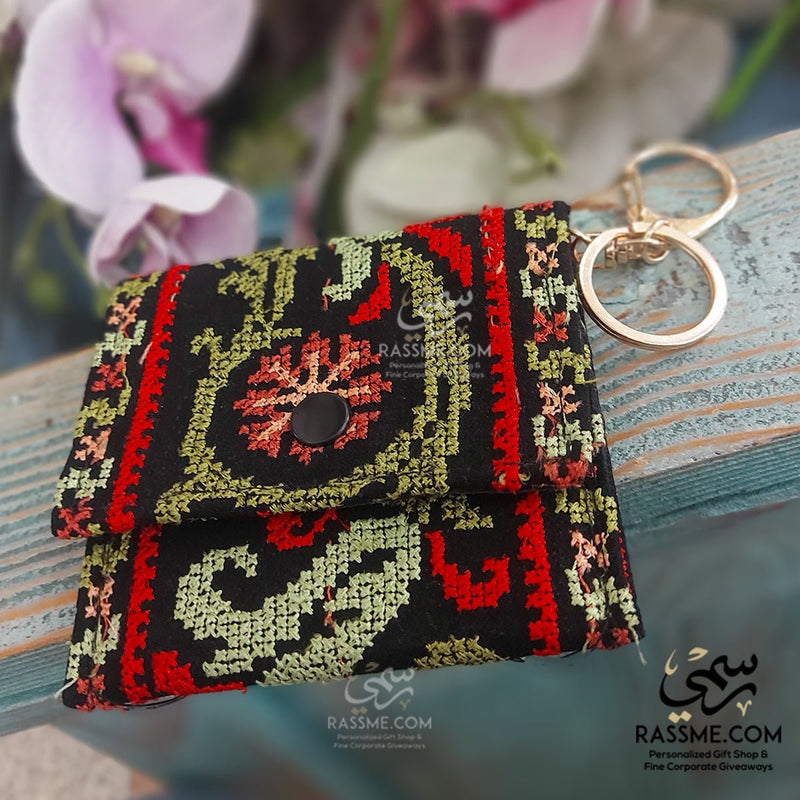 Embroidery Wallet Keychain Pocket Money