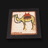 Wood and Stone Mosaic Camel Coaster Square