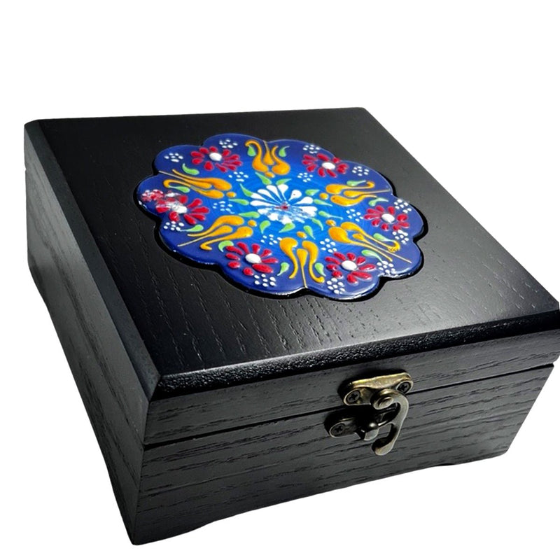 Wooden Box Ceramic Turkish Pattern