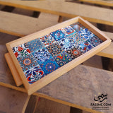 Wooden Ceramic Large Tray Rectangle