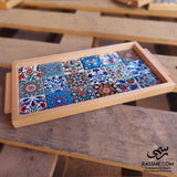 Wooden Ceramic Large Tray Rectangle