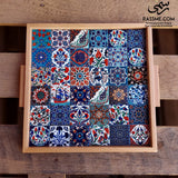 Wooden Colorful Ceramic Large Tray