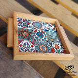 Wooden Colorful Ceramic Medium Tray