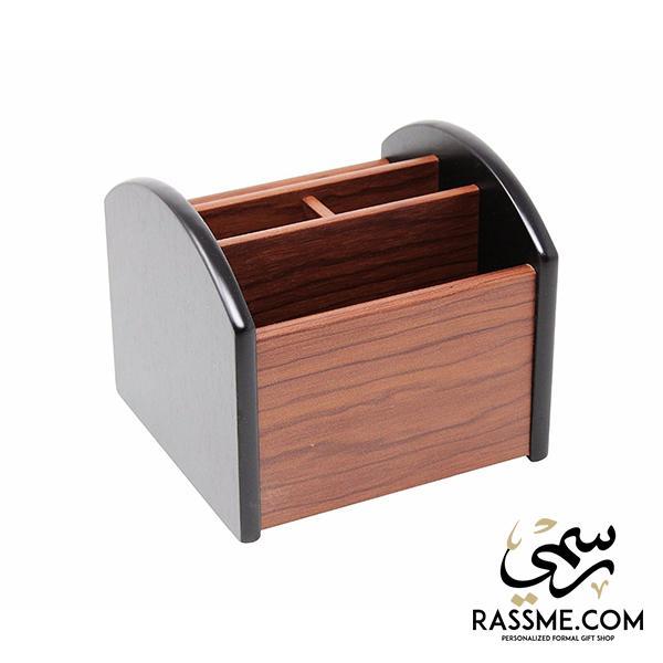 Wooden Desk Organizer Rotatable
