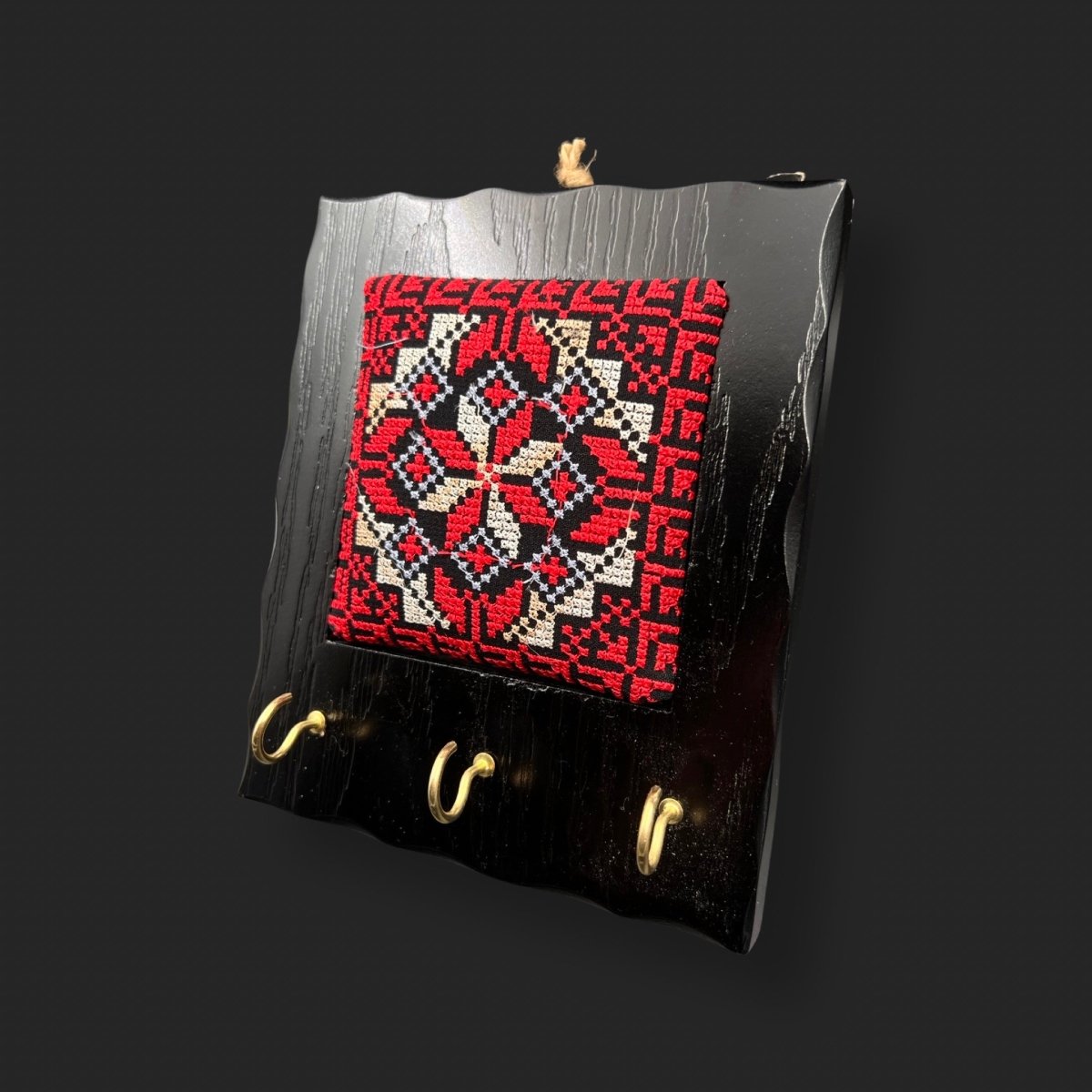 Wooden Key Holder Tatreez Embroider