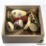 Wooden Musical Instruments Set - 6 Pcs - Free Writing On The Box