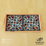 Wooden Palestinian Ceramic Large Tray