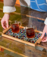 Wooden Palestinian Ceramic Large Tray
